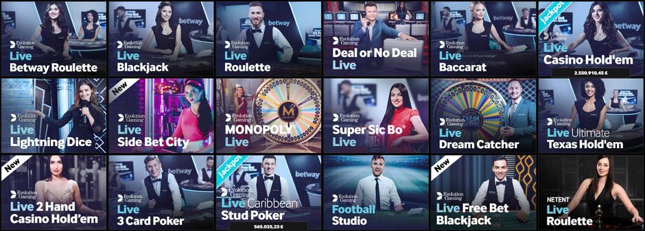 where is the betway live casino based